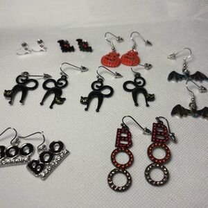 Halloween Themed Earrings Set 8pk